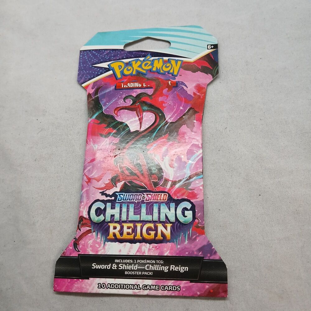 Pokemon Sword & Shield Chilling Reign Booster Pack 1x Trading Card 0820650808470